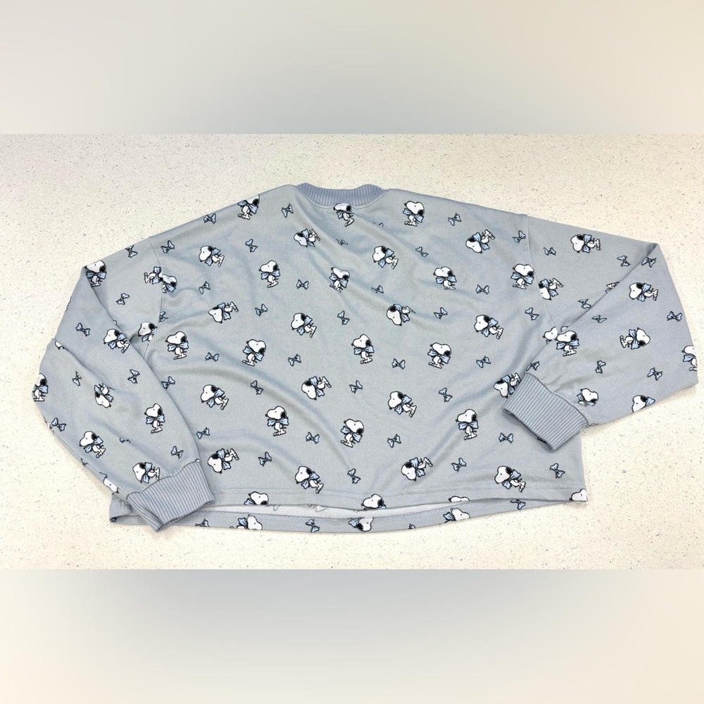 AE Snoopy Bow Plush PJ Longsleeve Top - Picture 6 of 7